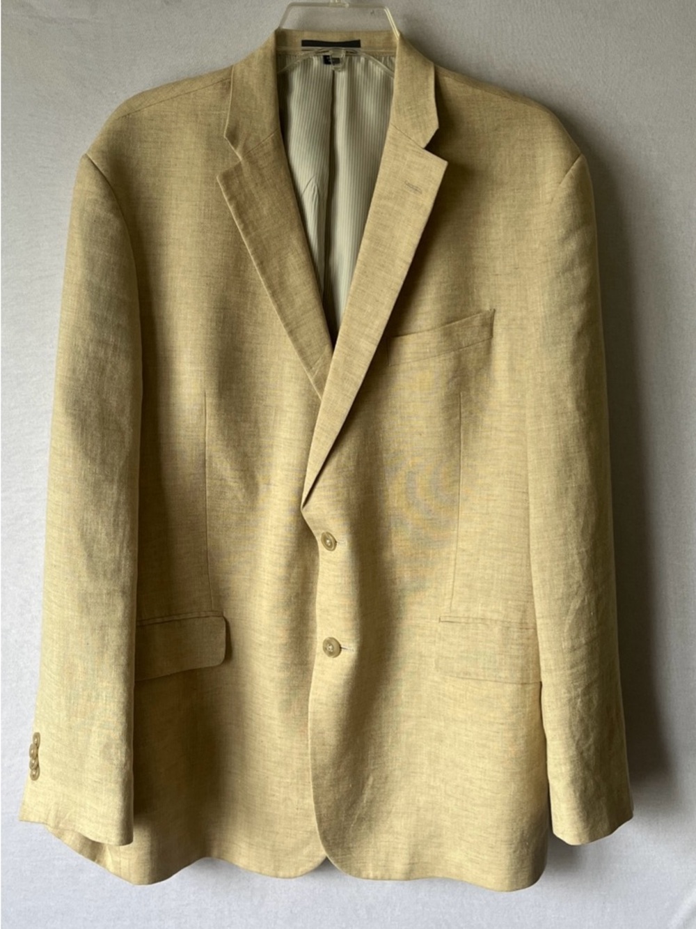 Jos. A. Bank 1905 Men Tan Sports Coat 42R Tailored Fit Linen Wool Blazer Jacket